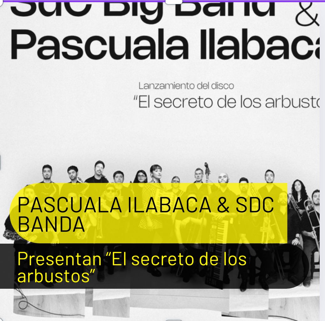 Pascuala Ilabaca & Fauna y SdC Big Band presentan»El Secreto de los Arbustos»