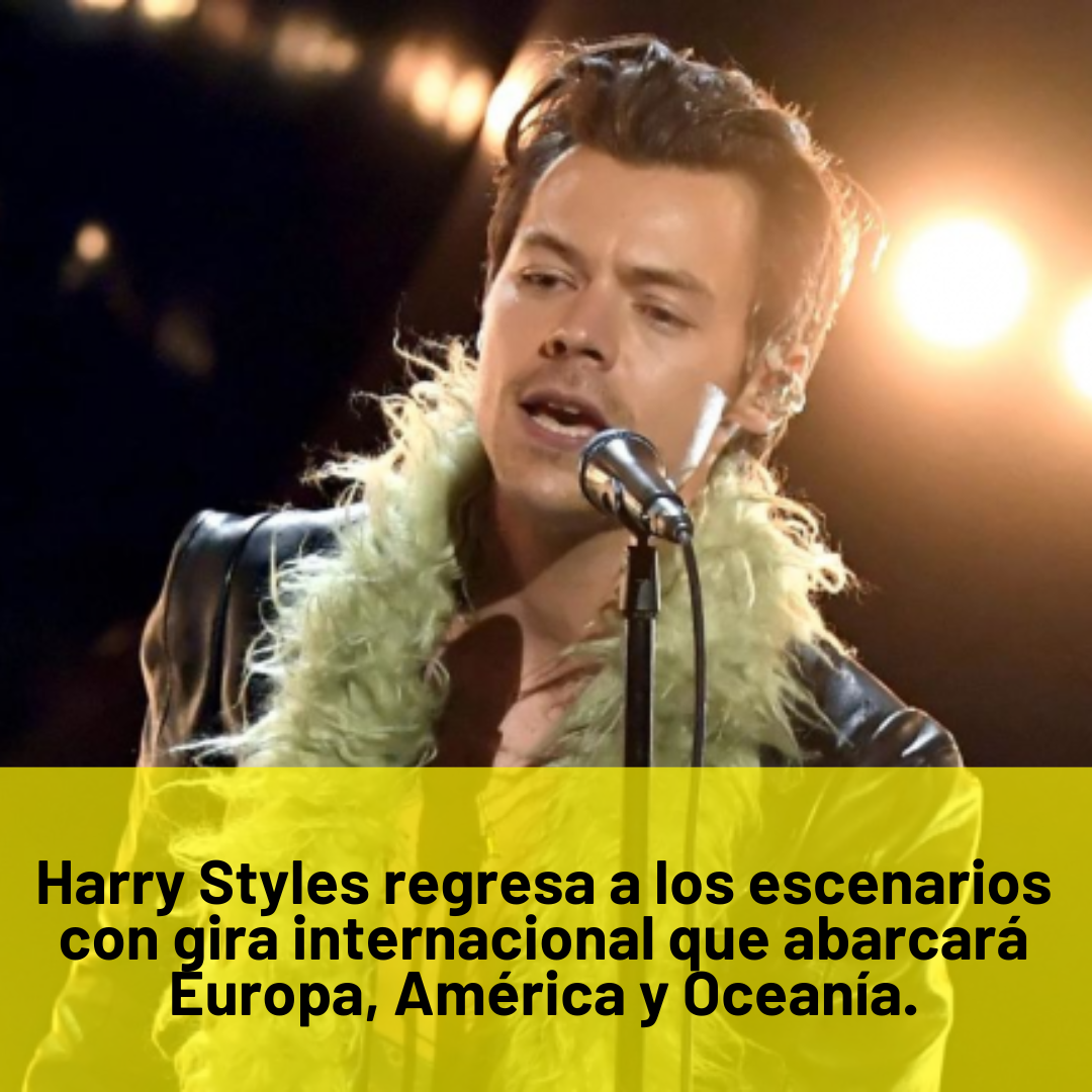 Harry Styles regresa a los escenarios con gira internacional que abarcará Europa, América y Oceanía.