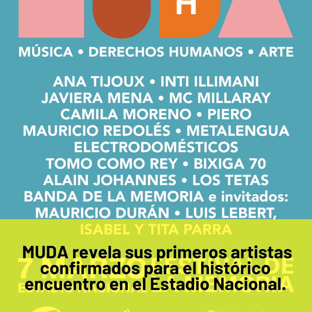 MUDA revela sus primeros artistas confirmados para el histórico encuentro en el Estadio Nacional.