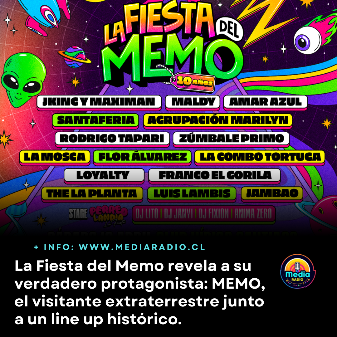 Después de 10 años de misterio, La Fiesta del Memo revela a su verdadero protagonista: MEMO, el visitante extraterrestre junto a un line up histórico
